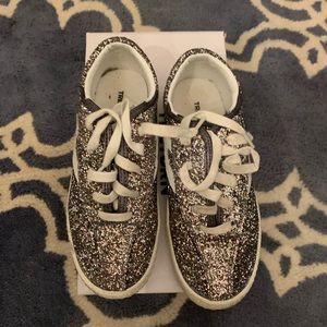 Tretorn girls silver glitter sneaker